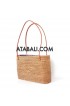 Women rattan handbag with lining